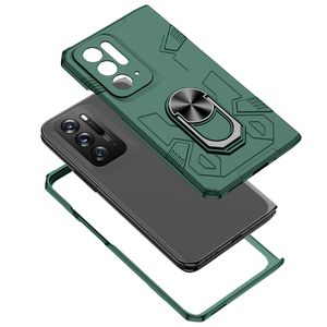 Support de voiture <span class=keywords><strong>2</strong></span>-en-1 avec anneau de maintien pour téléphone <span class=keywords><strong>OPPO</strong></span> <span class=keywords><strong>Find</strong></span> <span class=keywords><strong>N</strong></span> Fold – Coque antichoc en TPU et PC avec béquille intégrée - Product Image 1