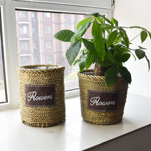 Cesto Portaoggetti <span class=keywords><strong>in</strong></span> <span class=keywords><strong>Vimini</strong></span> a Cono Invertito con Manico, Decorazione per la Casa, Vendita Calda di Fabbrica - Product Image 3