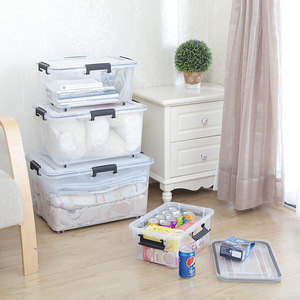 Contenedores de Plástico Transparente Apilables, <span class=keywords><strong>Cajas</strong></span> de Almacenamiento Herméticas de Plástico PP, Organizador de <span class=keywords><strong>Ropa</strong></span>, Caja de Almacenamiento con Tapa - Product Image 4