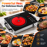 Cuisinière électrique multifonctionnelle en céramique 3500W, écran tactile intelligent, portable, écologique, pour usage domestique