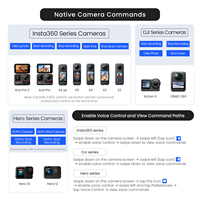 Télécommande vocale AMagisn compatible avec plusieurs appareils, caméra d'action 70M, accessoires universels pour caméras sportives
