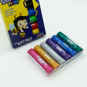solid poster paint sticks Srt Set 10G6pcs/color box Non-toxic Art Drawing Crayon Set Kids Educational Paint Stick