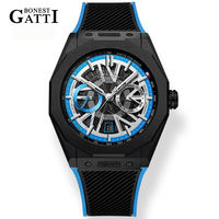 Bonest Gatti Herrenuhren Top-Luxusmarke Mode Herren Wasserdichte Automatische Mechanische Uhr BG9601-A4