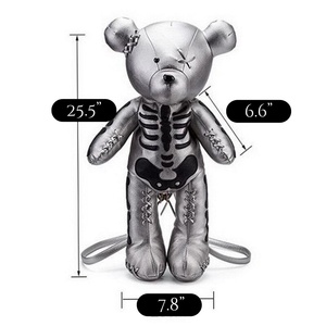 Zaino Punk Designer con Cartoni Animati, Borsa a Forma di Orsetto Scheletro Gotico Carino per Adulti <span class=keywords><strong>Donna</strong></span> Signora - Product Image 3