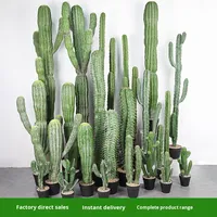 Cactus artificiel de style nordique luxueux, grande plante du désert réaliste en pot pour la décoration moderne de la maison et du bureau minimaliste