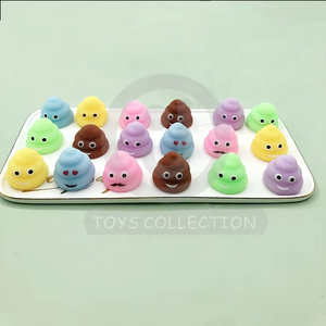 Venta al por mayor colorido suave TPR Material expresión <span class=keywords><strong>caca</strong></span> diseño blando Mochi juguete para niños - Product Image 1