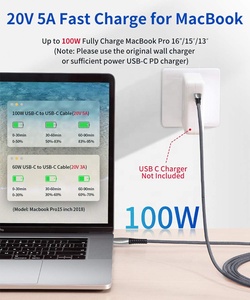 USB C TO C สาย USB Type C ชาร์จเร็ว5A สายอะแดปเตอร์ USB สำหรับ VIVO Huawei สำหรับ Samsung - Product Image 6