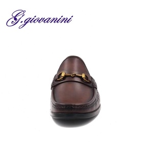 Giovanini BLACK Mocassini da Uomo in Pelle con Fibbia Dorata, Scarpe Casual Slip-on in Pelle Bovina con Finitura Spazzolata, Mocassini da Guida - Product Image 3
