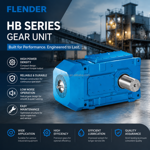 Caja de engranajes helicoidales cónicas de alto par Flenders Serie B B3SH08 con eje sólido para transportadores de banda en minería, motorreductor Flender - Product Image 1
