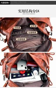 Men's Women's <b>Backpack</b> <b>School</b> Bag Rucksack Back Pack PU Leather Waterproof Zipper <b>School</b> Daily Wine <b>Black</b> Brown Coffee - Product Image 6