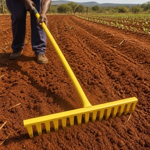 Râteau à arceaux en acier au carbone à 16 dents, soudé, robuste, outil de jardinage pour le nivellement du sol agricole et l'aménagement paysager, pour les acheteurs en gros - Product Image 5
