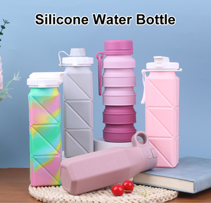 ขวดน้ำพับได้ซิลิโคนสำหรับเดินทาง แคมป์ปิ้ง กีฬา แบบขายส่ง ปลอดสาร BPA สำหรับเด็ก - Product Image 2