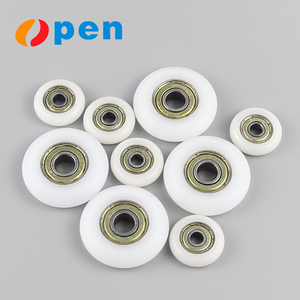 Thiết kế hiện đại Nylon ròng rọc nhựa trượt mang Con lăn 8*37*9.5 mét cho nhà để xe & cửa sổ trượt rèm trong khách sạn - Product Image 5