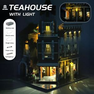 Mould King 16026 restaurante de té de la tarde modelo Street View montaje ladrillos juguetes pequeña casa de pueblo MOC bloques de construcción - Product Image 4