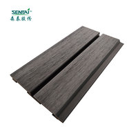 Panel de Pared Compuesto de WPC Coextruido Anti-UV de 162.52*20.5mm, Panel de Pared Decorativo 3D Ecológico para Exteriores BPC, Revestimiento de Pared GJ69X