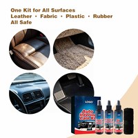 Kit de nettoyage et d'entretien pour l'intérieur de la voiture, avec spray désodorisant et chiffon en microfibre, pour un nettoyage en profondeur et une protection longue durée