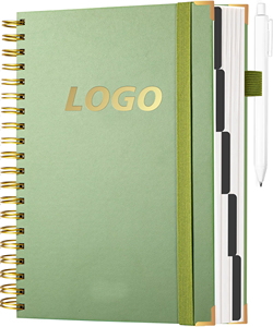 Tùy chỉnh được thiết kế & logo 7.3*10.4 máy tính xách tay xoắn ốc dòng 360 trang văn phòng Tạp Chí làm việc Quà Tặng trường văn phòng kế hoạch da máy tính xách tay - Product Image 5