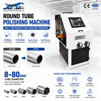 Machine de polissage automatique de tubes ronds en acier inoxydable JUHUA avec moteur - Meuleuse de diamètre extérieur de tuyaux haute performance 4KW pour finition miroir