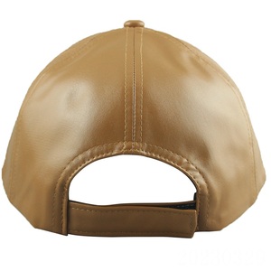 Casquette de Baseball réglable de couleur unie, chapeau en <span class=keywords><strong>cuir</strong></span> PU décontracté pour l'extérieur, chapeaux de sport à bord incurvé, casquettes unies - Product Image 4