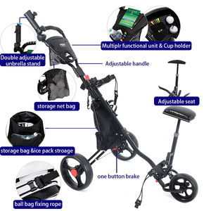 Carrito de Golf de Último Diseño, Plegable, Sistema Compacto, Resistente al Agua, Ruedas Todoterreno - Product Image 3