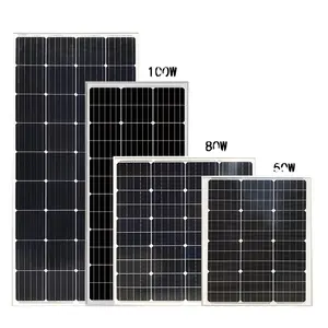 50w100w150w đơn tinh thể đa tinh thể silicon bảng điều khiển năng lượng mặt trời 18v24v hệ thống mô-đun phát điện quang điện