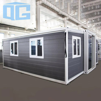 Haute qualité 20ft Double ailes extensible maison préfabriquée conteneur pliable petites maisons modernes 2 chambres cabines modulaires