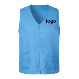 Gilet da lavoro supermercato con materiale in poliestere traspirante Logo personalizzato gilet di servizio del gruppo aziendale - Product Image 6