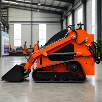 LIVRAISON GRATUITE Mini-chargeuse compacte sur chenilles CE/EPA avec godet, trancheuse et charrue rotative – Fabrication chinoise
