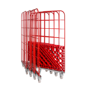 Multifunktionaler Supermarkt-Lager-Rollcontainer mit Abnehmbarem Rollgestell und Kunststoffboden, 350kg Tragfähigkeit, Kohlenstoff - Product Image 1