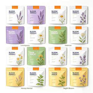 Custom OEM <b>Low</b> MOQ Food Grade Moisture Proof Stand Up Zipper Pouch & Flat Sachet Pouches for Various Tea Brand Packaging - Product Image 4