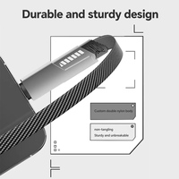 Câble de Recharge Rapide Réglable 4 en 1 Certifié MFi USB Type-C Micro pour iPhone 14 13 12 11 Pro Max et Android