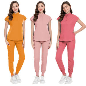 Conjunto de Uniforme de Trabajo para Salón de Belleza, Spa y Centro de Estética, Cuello Alto, Sin Mangas, Talla Grande Europea, Alta Calidad - Product Image 2