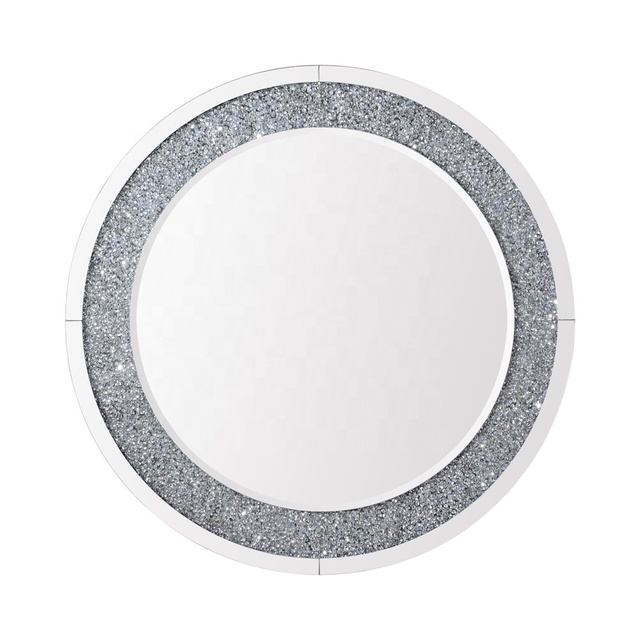 Crystal Crushed Diamond Decorative Mirror Light Luxury Living Room Porch Mirror
