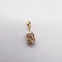 Nouveau Pendentif Croix Vintage HD1297 INS Tendance avec Breloques en Perles Baroques Naturelles Micro Pavé CZ et Fermoir Mousqueton pour Fabrication de Bijoux DIY