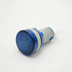 AC 50-500V 0-100A Current Voltage Indicator Meter Volt Amp Tester Detector 22mm Circle Panel Mini LED Digital Voltmeter Ammeter