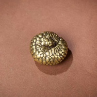Statue de pangolin en laiton, sculpture animale antique, figurine de thé vintage, objet de collection, cadeau pour enfants, belle sculpture, collection pour la maison