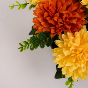 Wholesale Artificial Cemetery <strong>Flowers</strong> Potted Funeral <strong>Flowers</strong> Crossed <strong>Grave</strong> <strong>Flower</strong> Chrysanthemum - Product Image 2
