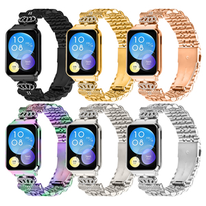 Enjoyretty สะดวกสบายและปรับได้หัวรูปมงกุฎสายนาฬิกาสแตนเลสสำหรับ Xiaomi band 8 Pro - Product Image 1