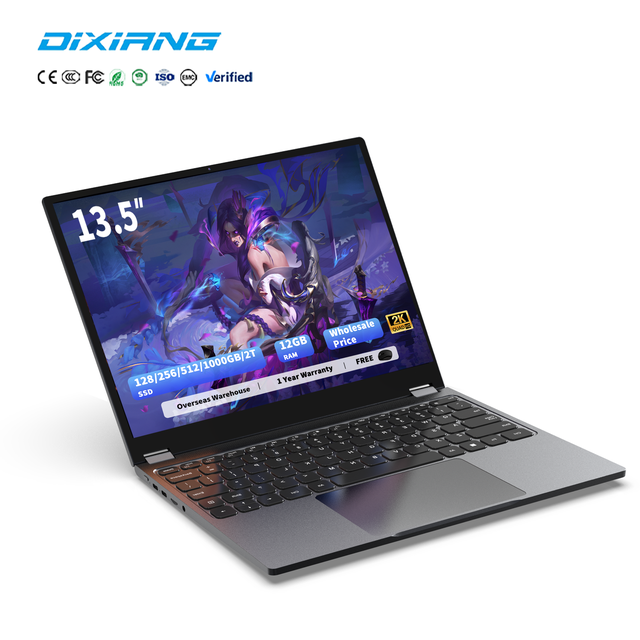 13.5 Inch Laptop Intel Celeron N5095 IPS 1080P FHD 12GB RAM 1TB SSD Backlit Keyboard Fingerprint Ultra Slim Portable Notebook PC