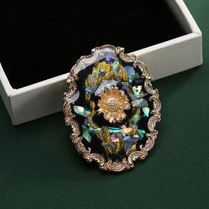 Sunflower <b>Frame</b> Corsage Gold Plated Alloy Brooch Colourful Rhinestone Drilled Design Women High Quality Wedding Engagement - Product Image 3