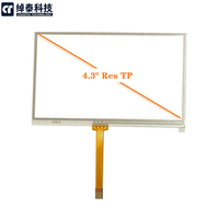 Panel Layar Sentuh Resistif Sensitif All-in-One 4,3 Inci Empat Kawat Lima Kawat Open Frame Kustomisasi Pabrik ODM OEM