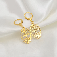 Bijoux Guam Boucles d'oreilles créoles en or Pendientes De Moda Guam Pendentif Bijoux plaqué or 18 carats Boucles d'oreilles palmier