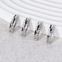 Anneau de nombril en acier inoxydable Lingchee 14G, barre de piercing inversée incurvée, bijoux de corps