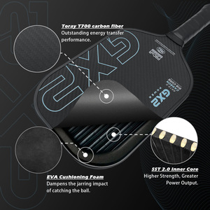 Paleta <span class=keywords><strong>de</strong></span> Pickleball Gearbox |   GX2 <span class=keywords><strong>de</strong></span> 16 mm Alargado con Núcleo <span class=keywords><strong>de</strong></span> Varilla <span class=keywords><strong>de</strong></span> Carbono <span class=keywords><strong>de</strong></span> Alta Densidad |   Superficie <span class=keywords><strong>de</strong></span> Fibra <span class=keywords><strong>de</strong></span> Carbono Cruda Tejida <span class=keywords><strong>de</strong></span> 3K - Product Image 3