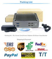 PC Embebido Sin Ventilador Core I3 6100U a Precio de Fábrica, 6 Puertos COM, RS485, 2x GbE, VGA HD, Watchdog Compacto para Sistemas de Control de Automatización