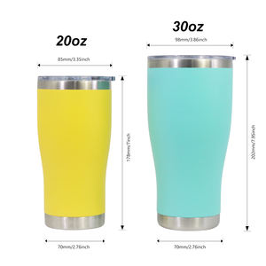 Gobelet Thermos en Forme de Taille pour Bière, Tasses Glacées Isothermes sous Vide 10oz 16oz 20oz 30oz, en Acier Inoxydable 304, avec Couvercle - Product Image 4