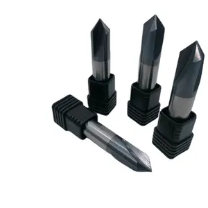 CNC 3 Teeth V Shape Chamfer Tools Carbide 30 60 90 degree Chamfer Milling Cutter