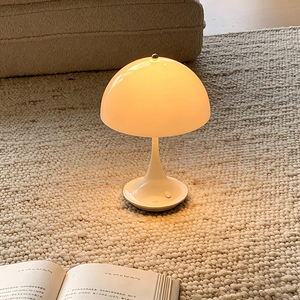 Şarj Edilebilir Mantar Masa Lambası, Dokunmatik Kısılabilir Gece Lambası, Modern Tomurcuk Masa Lambası, Yatak Odası Ev Dekorasyonu için LED Başucu Lambası - Product Image 3