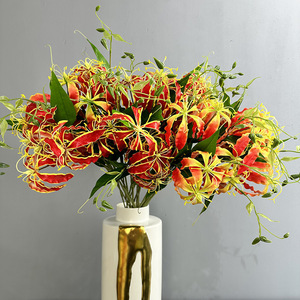 Flores <span class=keywords><strong>de</strong></span> Plástico con Tacto Real, Lirio Gloriosa, Decoración Nórdica para el <span class=keywords><strong>Hogar</strong></span>, Planta Decorativa Suave, Flores Artificiales para Hoteles, Bodas y Exteriores - Product Image 1