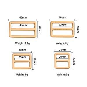 Hebilla de deslizamiento triple de aleación de 25mm, hebilla deslizante cuadrada, piezas de bolsas, Hardware para correas de bolso, hebillas ajustables - Product Image 3